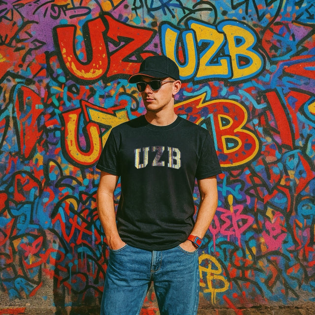 Футболка UZB аппликация